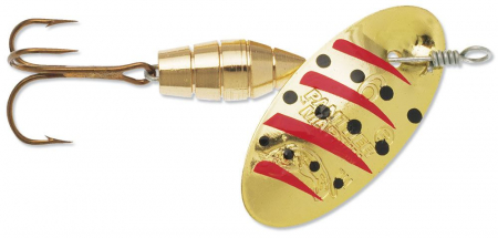 Naluci hard - Lingurita rotativa Panther Martin Deluxe Gold/Black/Red # 4