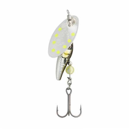 Pentru pastrav - Lingurita Rotativa Savage Gear Sticklebait Spinner 1,  4.5g, Green Silver Ayu