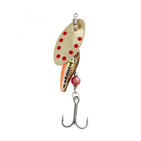 Pentru pastrav - Lingurita Rotativa Savage Gear Sticklebait Spinner 1,  4.5g, Minnow Gold Red