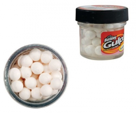 Pentru pastrav - Momeala Berkley Gulp! Floating Salmon Eggs Original Scent, White, 45 bucati