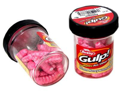 Pentru pastrav - Momeala Berkley Gulp! Honey Worm 4,5 cm Bubblegum10 bucati/borcan