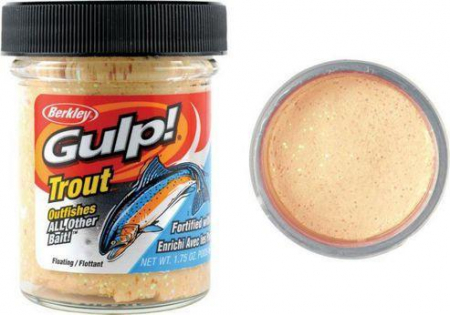 Pastrav - Momeala pentru pastrav Berkley PowerBait Natural Glitter - aroma usturoi, Chartreuse