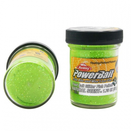 RAPITORI - Momeala pentru păstrăv Berkley PowerBait Natural Scent Glitter - aroma pelete de peste