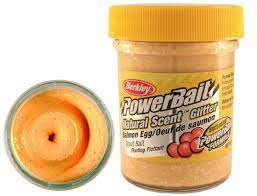 RAPITORI - Momeala pentru păstrăv Berkley PowerBait, Natural Scent Glitter - aroma Salmon Egg, Salmon Peach