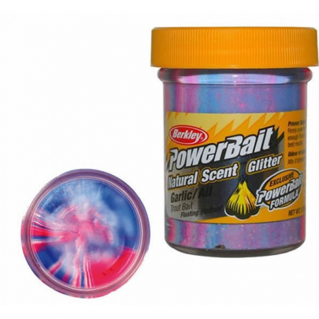 Pastrav - Momeala pentru păstrăv Berkley PowerBait Natural Scent Glitter - aroma usturoi, Captain America