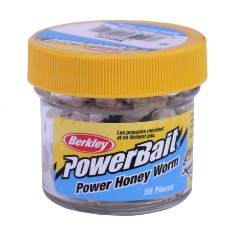 Momeala Berkley Powerbait Honey Worm 2,5 cm Natural 55 bucati/borcan [2]