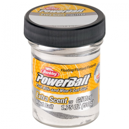 RAPITORI - Momeala pentru pastrav Berkley PowerBait Extra Scent Glitter, Silver Vein