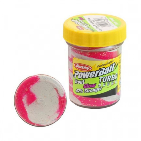 RAPITORI - Momeala pentru pastrav Berkley PowerBait Glow-in-the-Dark, Glow Fluorescent Red/White