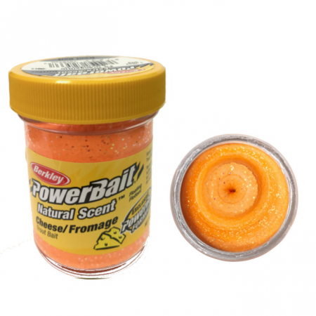 Pastrav - Momeala pentru pastrav Berkley PowerBait Natural Scent - Cheese, Fluorange