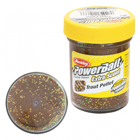 Naluci soft - Momeala pentru păstrăv Berkley PowerBait Extra Scent Glitter, Pellet