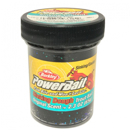 Pastrav - Momeala pentru pastrav Berkley PowerBait Sinking Glitter Trout Bait, Black