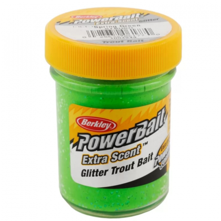 Pastrav - Momeala pentru pastrav Berkley PowerBait Trout Bait Swirl Range, Spring Lime Green