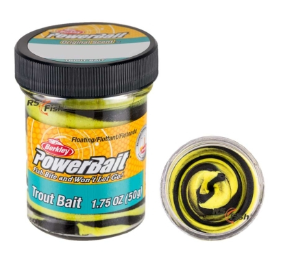 RAPITORI - Momeala pentru pastrav Berkley PowerBait Trout Bait Swirl Range, Bumblebee