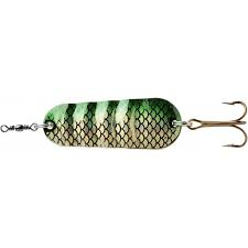 Pentru pastrav - Lingurita oscilanta Abu Garcia Atom Green Flash 7.5 cm, 20g