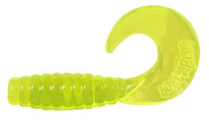 Grub - Naluca Berkley PowerBait Power Grubs 5 cm Chartreuse 20 bucati