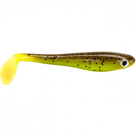 Shad - Naluca Berkley PowerBait Hollow Belly 10cm Brown Chartreuse 4 bucati