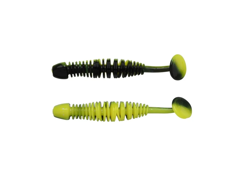 RAPITORI - Naluca Berkley Powerbait Power Leech Black/ Sunshine Yellow 5 cm, 12 bucati