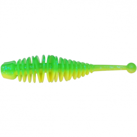 Naluci soft - Naluca Berkley Powerbait Power Naiad Spring Green/ Sunshine Yellow 3 cm, 12 bucati