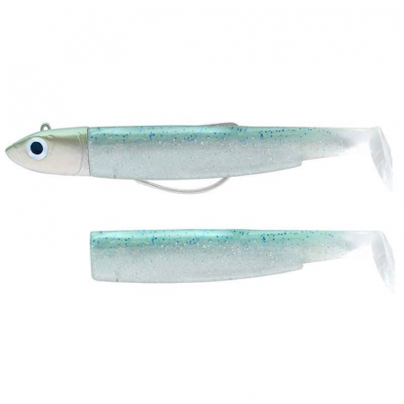Naluci soft - Naluca Fiiish Black Minnow No1 Combo: Jig Head 6g + 2 Lure Bodies 7cm - Green Glitter