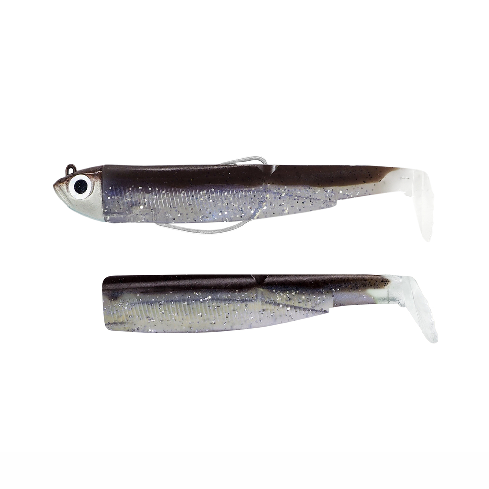 Shad - Naluca Fiiish Black Minnow No1 Combo Shad: Jig Head 3g + 2 Lure Bodies 7cm - Sexy Brown