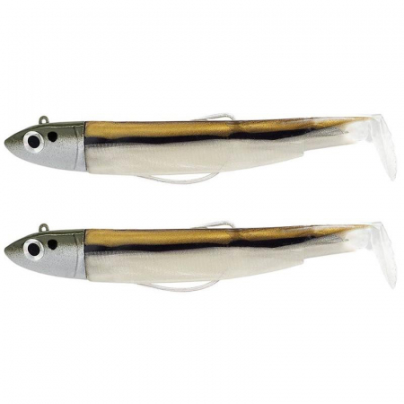 Pentru pastrav - Naluca Fiiish Black Minnow No1 Double Combo Shad: 2 Jig Heads 6g + 2 Lure Bodies 7cm - Vairon