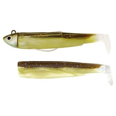 Pastrav - Naluca Fiiish Black Minnow No1 Combo Shad: Jig Head 4.5g + 2 Lure Bodies 7cm - Sparkling Brown