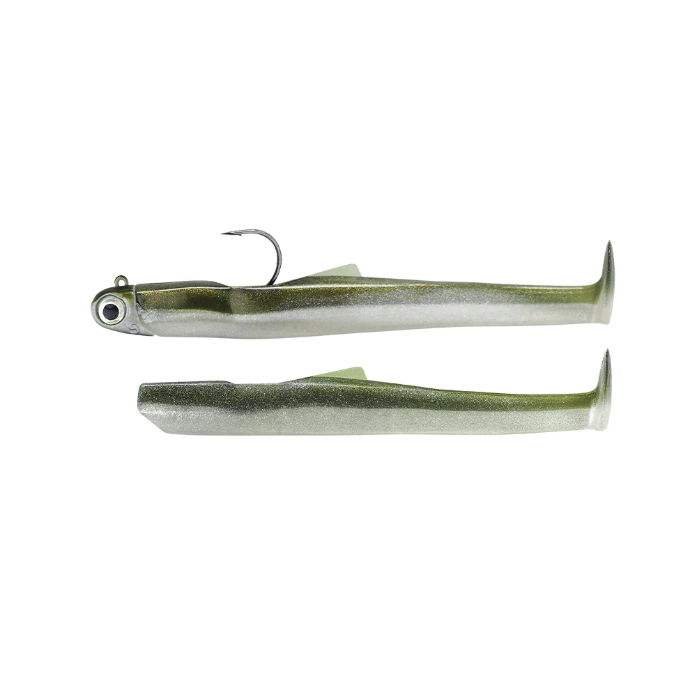 Shad - Naluca Fiiish Mud Digger 65 Combo Light: Jig Head 2g Kaki + 2 Lure Bodies 6.5cm - Kaki
