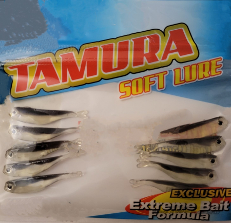 Naluci soft - Naluca Tamura Soft Lure MF-216; 4,2 cm; 10 bucati; CULOARE - 002