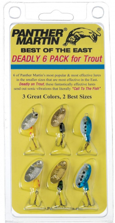 Pastrav - Set 6 lingurite rotative Panther Martin - Best of the Est 6 Pack