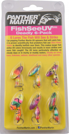 Pastrav - Set 6 lingurite rotative Panther Martin - Ultra Violet 6 Pack