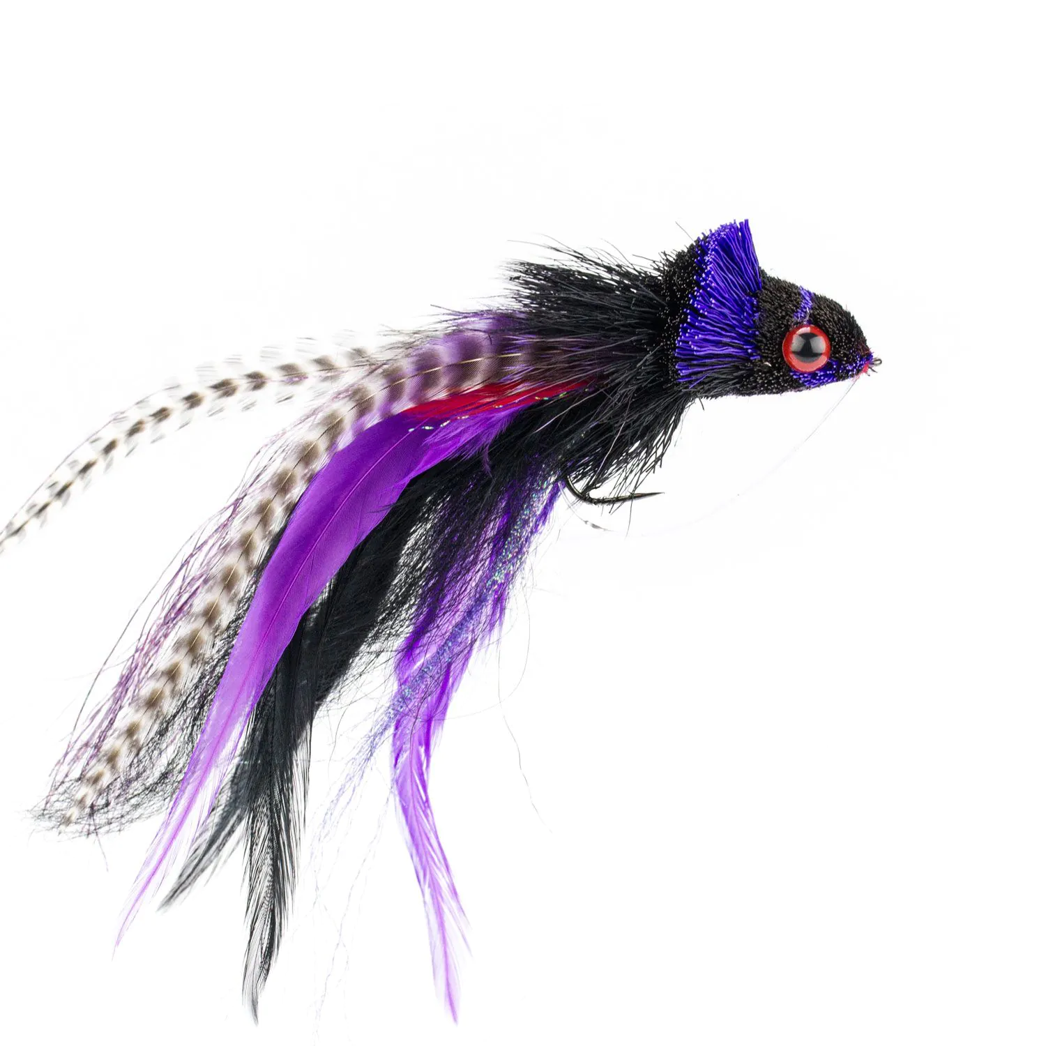Streamer - Streamer Stiuca - Whitlocks Premium Pike Streamer (black-purple) #3/0, 14 cm
