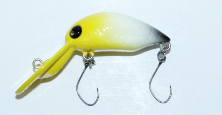 Pentru pastrav - Vobler Mukai Komaya 31DR(SS) , 31mm, 2.1g, Culoare KM23 - Yellow Panda