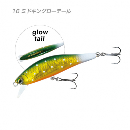Naluci hard - Vobler Yamanami MYL01 A2 Minnow 52S  52 mm, 4.7g Culoare 16 - Green Gold Glow Tail