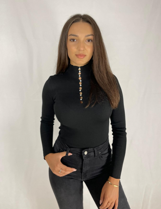 Bluza dama neagra cu accesorii [2]
