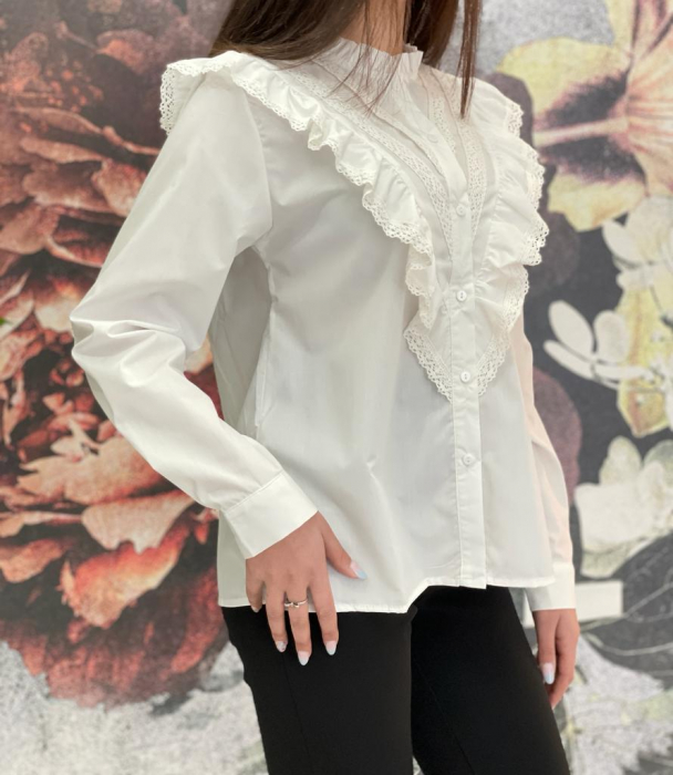Cămașă Damă Albă Elegantă [3]