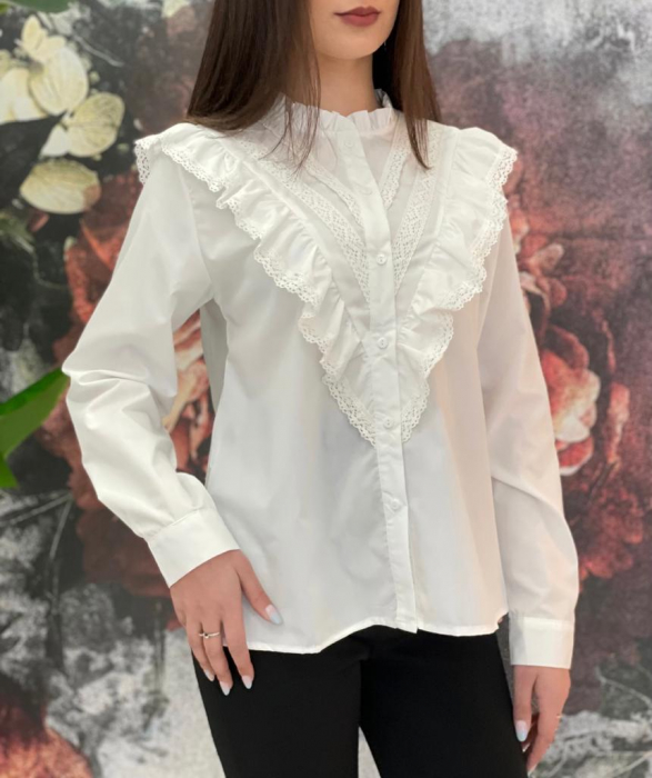 Cămașă Damă Albă Elegantă [4]