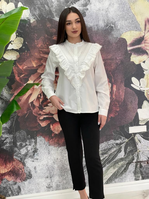 Cămașă Damă Albă Elegantă [6]