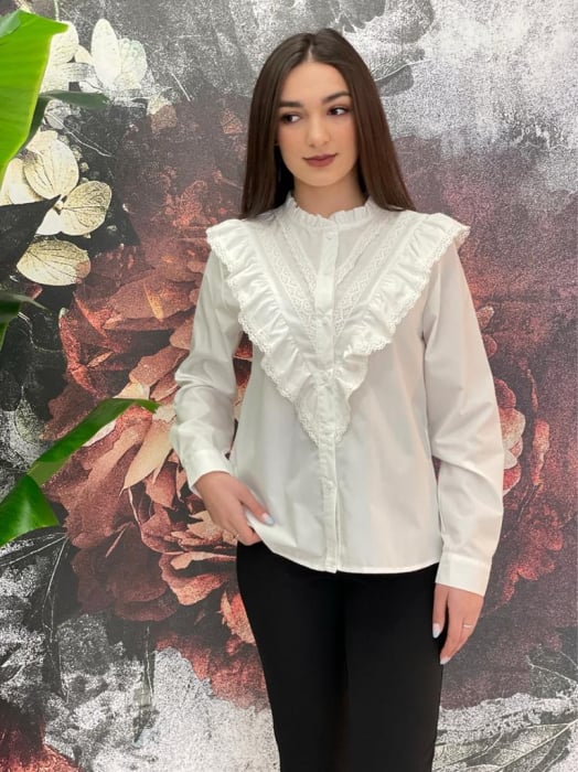Cămașă Damă Albă Elegantă [5]