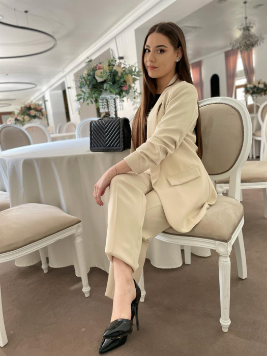Compleu Dama Bej Elegant 2 Piese [5]