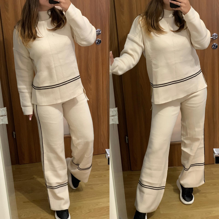 Compleu Dama Bej Evazat Tricot [1]