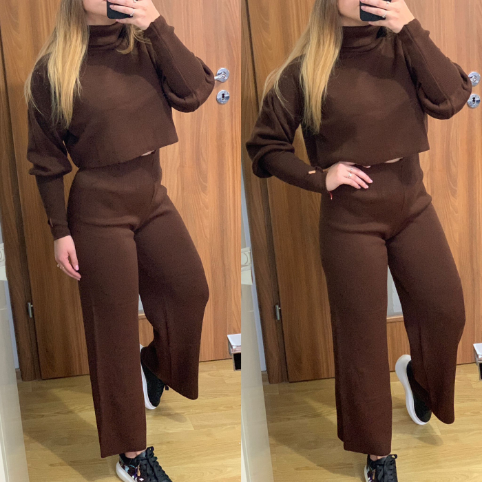 Compleu Dama Tricot Maro Evazat [2]