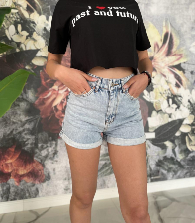 BLUGI SCURTI - Blugi Scurti Dama Albastri Deschis