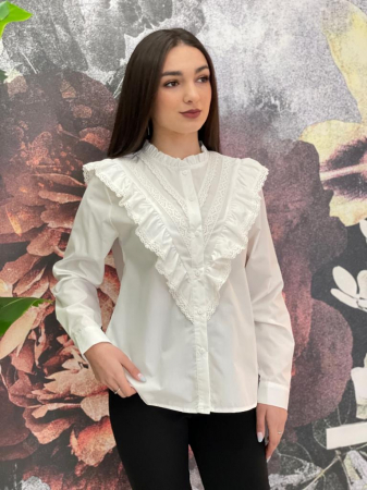 Cămașă Damă Albă Elegantă NOUTATI - Cămașă Damă Albă Elegantă