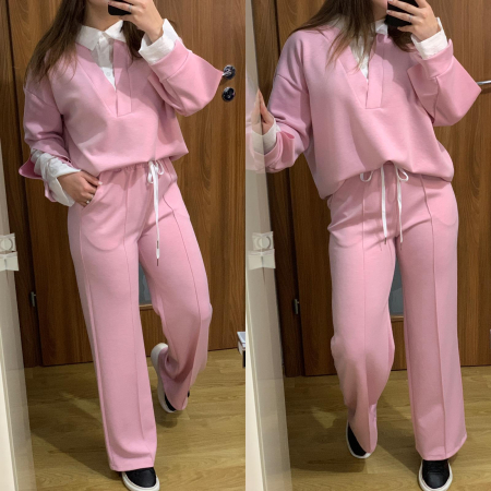 SETURI LUNGI - Compleu Dama Evazat Roz