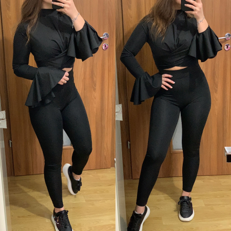 NOUTATI - Compleu Dama Negru Elastic