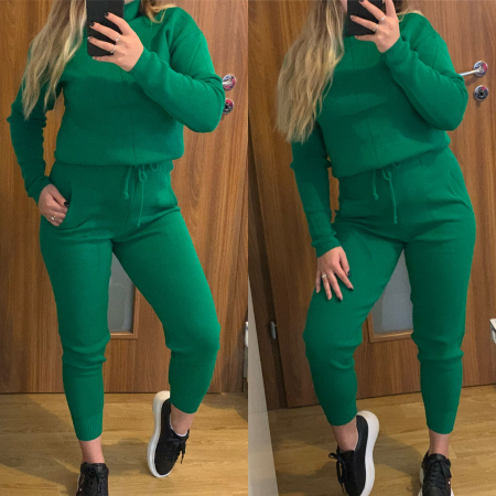 Compleu Dama Tricot Verde SETURI LUNGI - Compleu Dama Tricot Verde