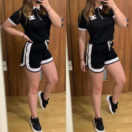 PRODUSE DE SEZON - Compleu scurt 2 piese negru