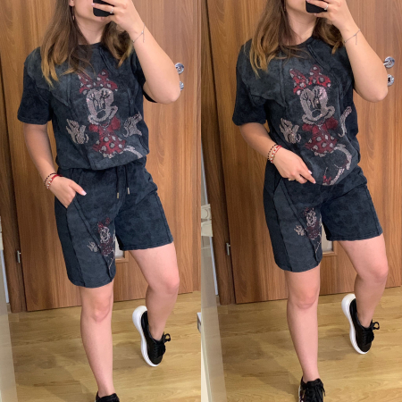 PRODUSE DE SEZON - Compleu scurt gri Minnie