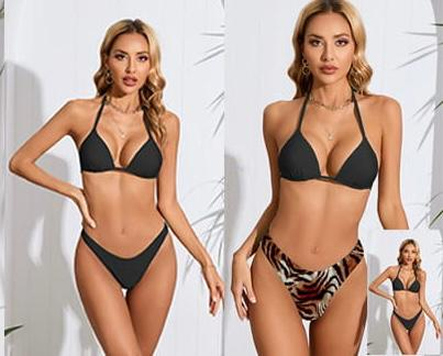 Costum de Baie Negru/Animal Print 3 Piese SUMMER SALES - Costum de Baie Negru/Animal Print 3 Piese