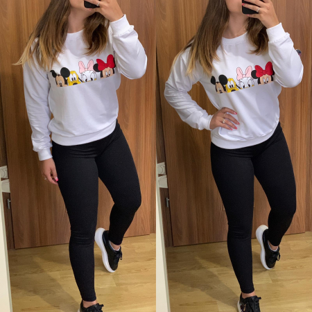 Set colanti negri+ bluza alba Disney COMPLEURI SPORT - Set colanti negri+ bluza alba Disney